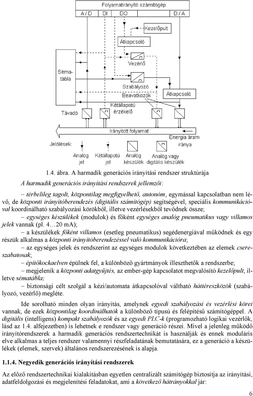 központi irányítóberendezés (digitális számítógép) segítségével, speciális kommunikációval koordinálható szabályozási körökből, illetve vezérlésekből tevődnek össze; egységes készülékek (modulok) és