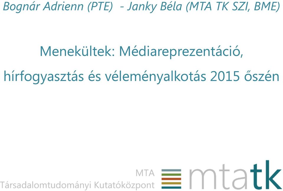 Menekültek: Médiareprezentáció,