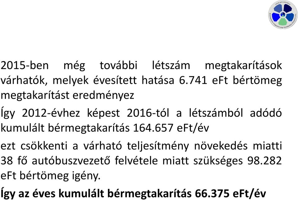 kumulált bérmegtakarítás 164.