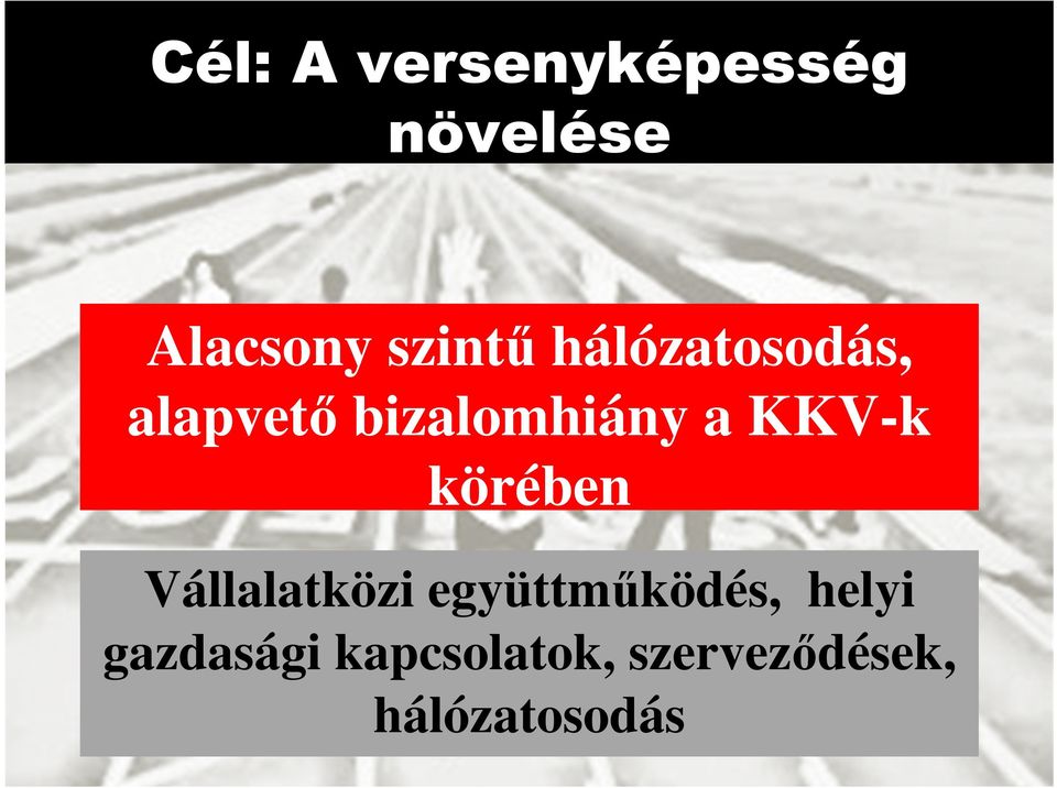 KKV-k körében Vállalatközi együttműködés,