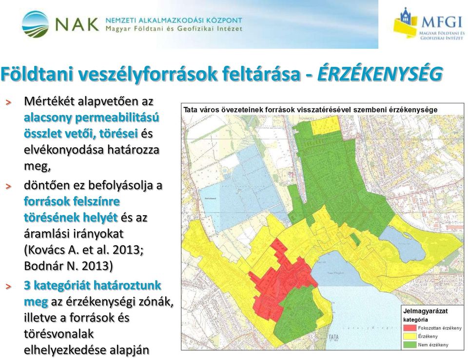 felszínre törésének helyét és az áramlási irányokat (Kovács A. et al. 2013; Bodnár N.