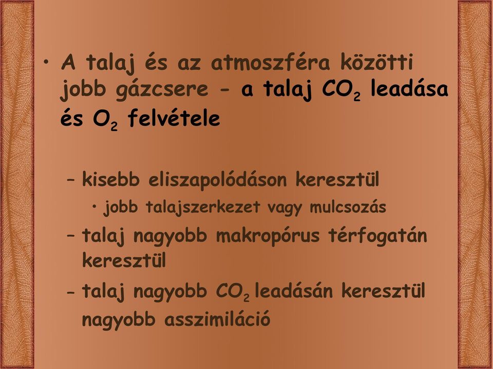 talajszerkezet vagy mulcsozás talaj nagyobb makropórus