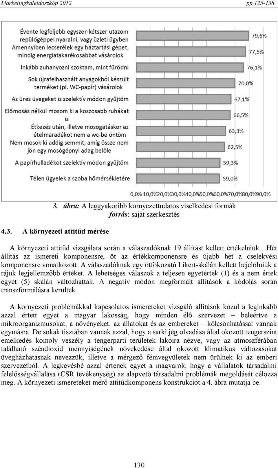 A válaszadóknak egy ötfokozatú Likert-skálán kellett bejelölniük a rájuk legjellemzőbb értéket. A lehetséges válaszok a teljesen egyetértek (1) és a nem értek egyet (5) skálán változhattak.