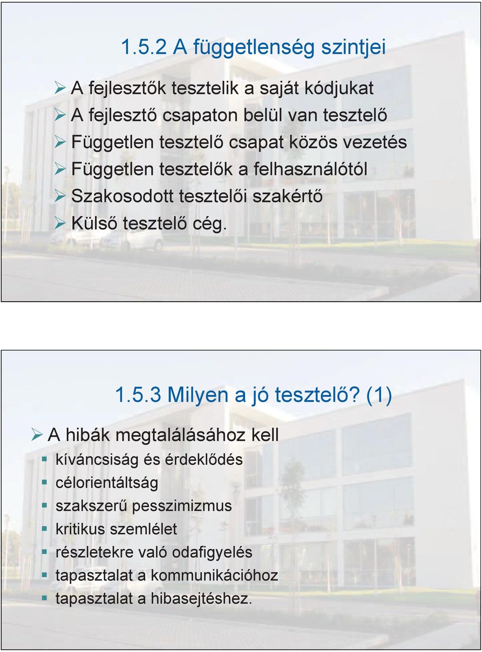 tesztelő cég. 1.5.3 Milyen a jó tesztelő?