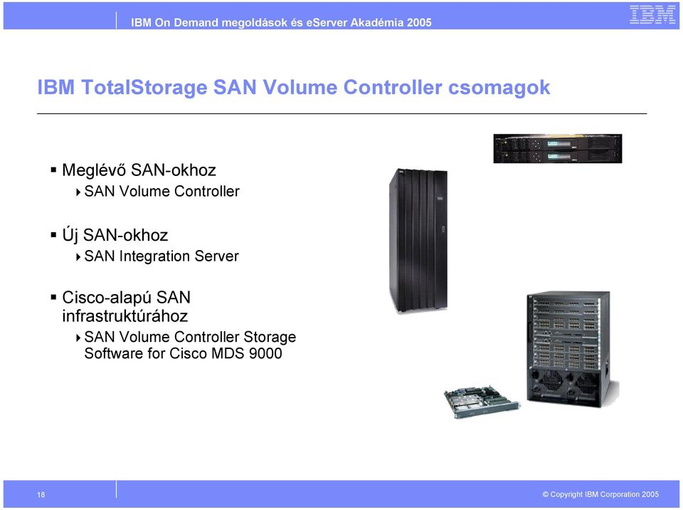 Server Cisco-alapú SAN infrastruktúrához SAN Volume