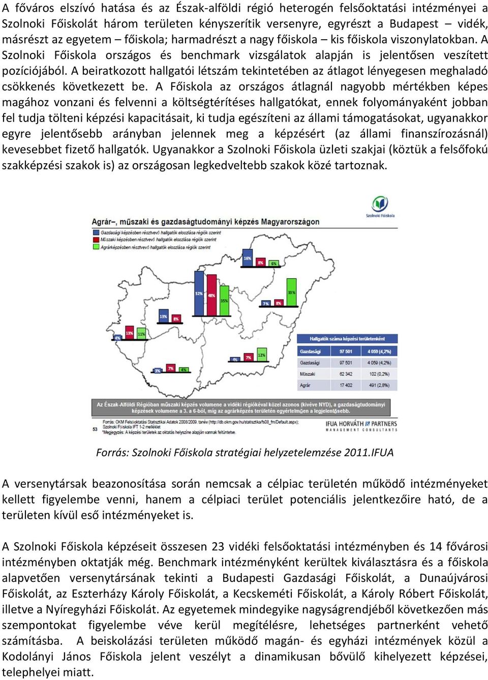 A beiratkozott hallgatói létszám tekintetében az átlagot lényegesen meghaladó csökkenés következett be.