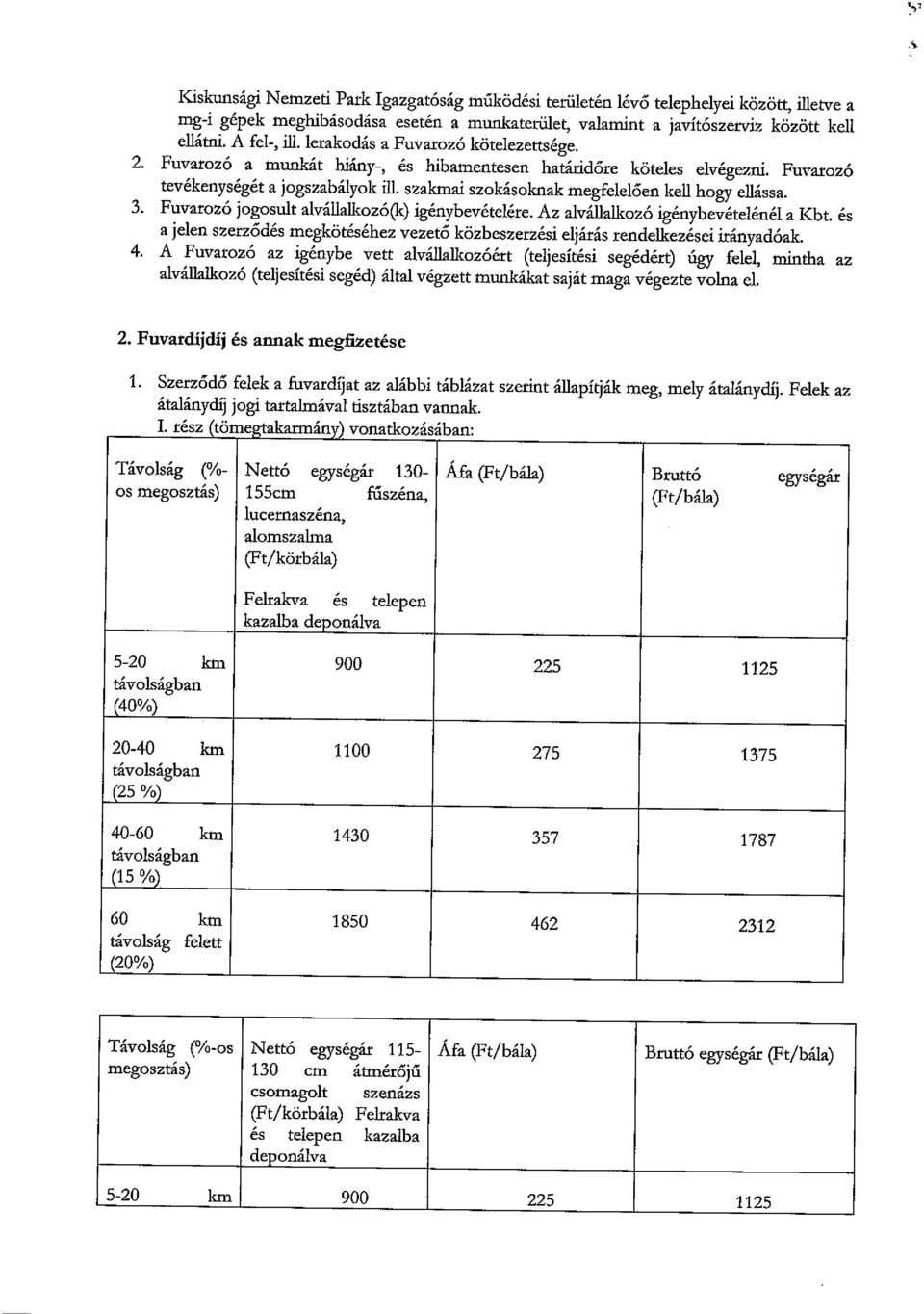 szakmai szokásoknak megfelelően keu hogy ellássa. 3. Fuvarozó jogosult alvállalkozó(k) igénybevételére. Az alvállalkozó igénybevételénél a Kbt.