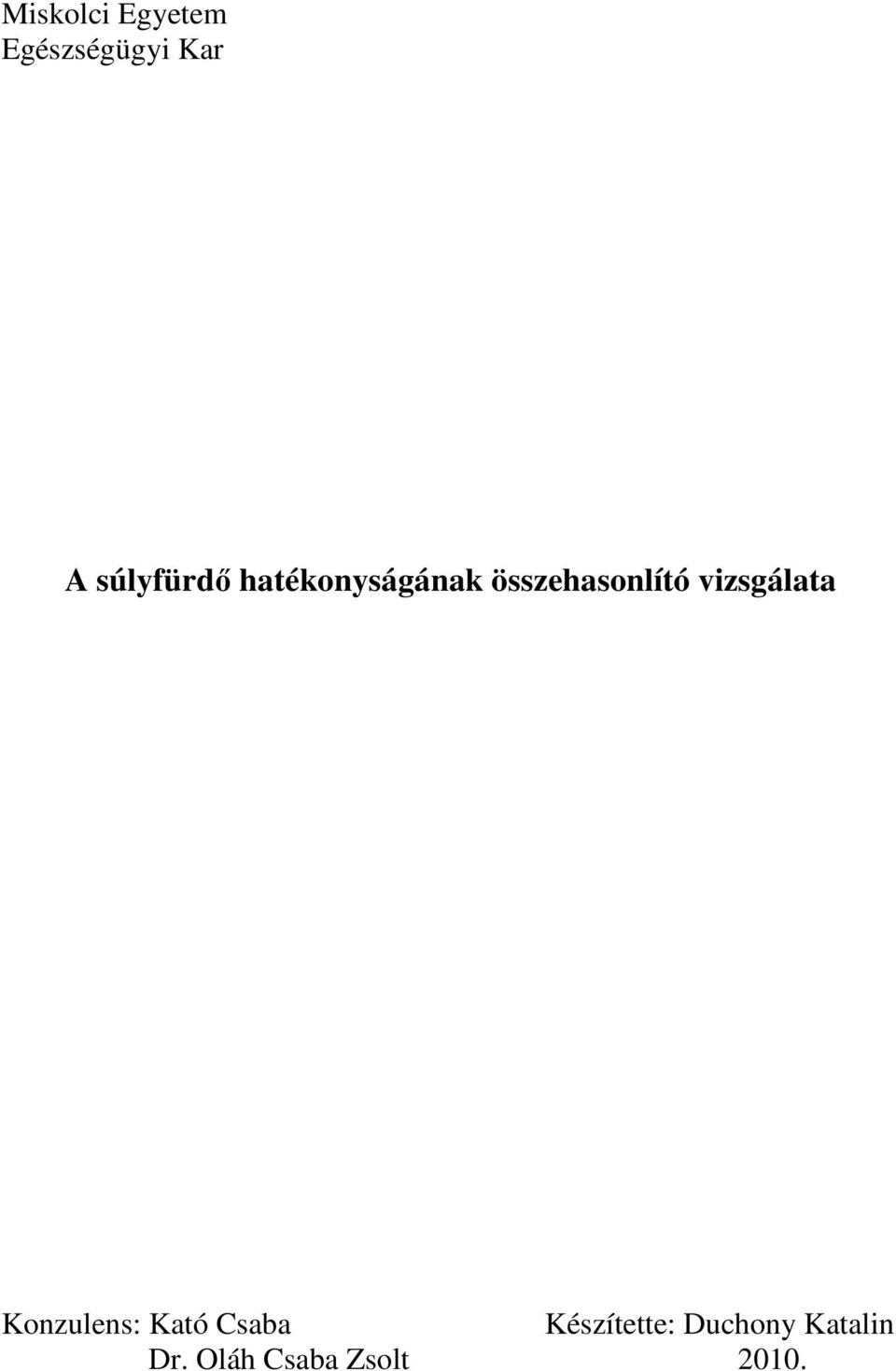 vizsgálata Konzulens: Kató Csaba