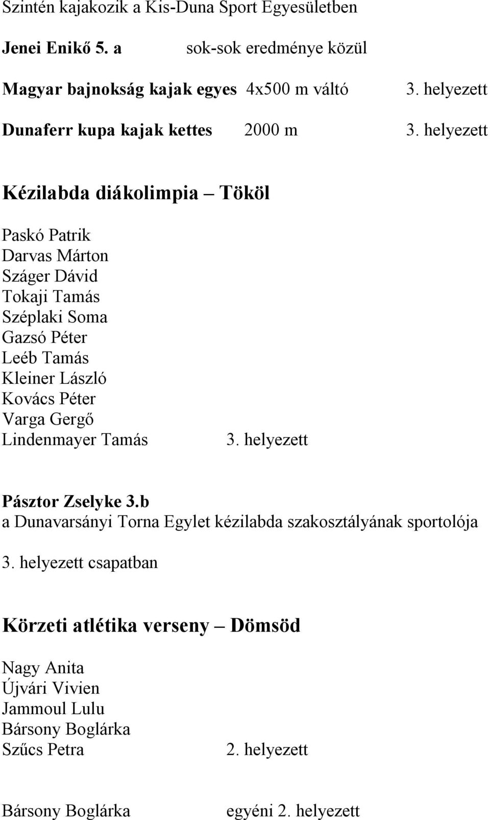 Patrik Darvas Márton Száger Dávid Tokaji Tamás Széplaki Soma Gazsó Péter Leéb Tamás Kleiner László Kovács Péter Varga Gergő Lindenmayer