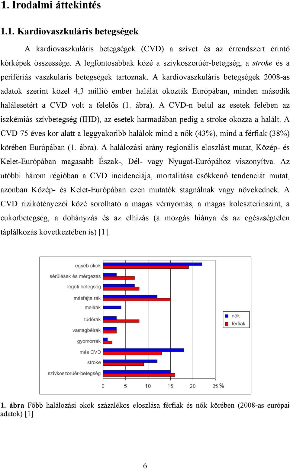 A kardiovaszkuláris betegségek 2008-as adatok szerint közel 4,3 millió ember halálát okozták Európában, minden második halálesetért a CVD volt a felelős (1. ábra).