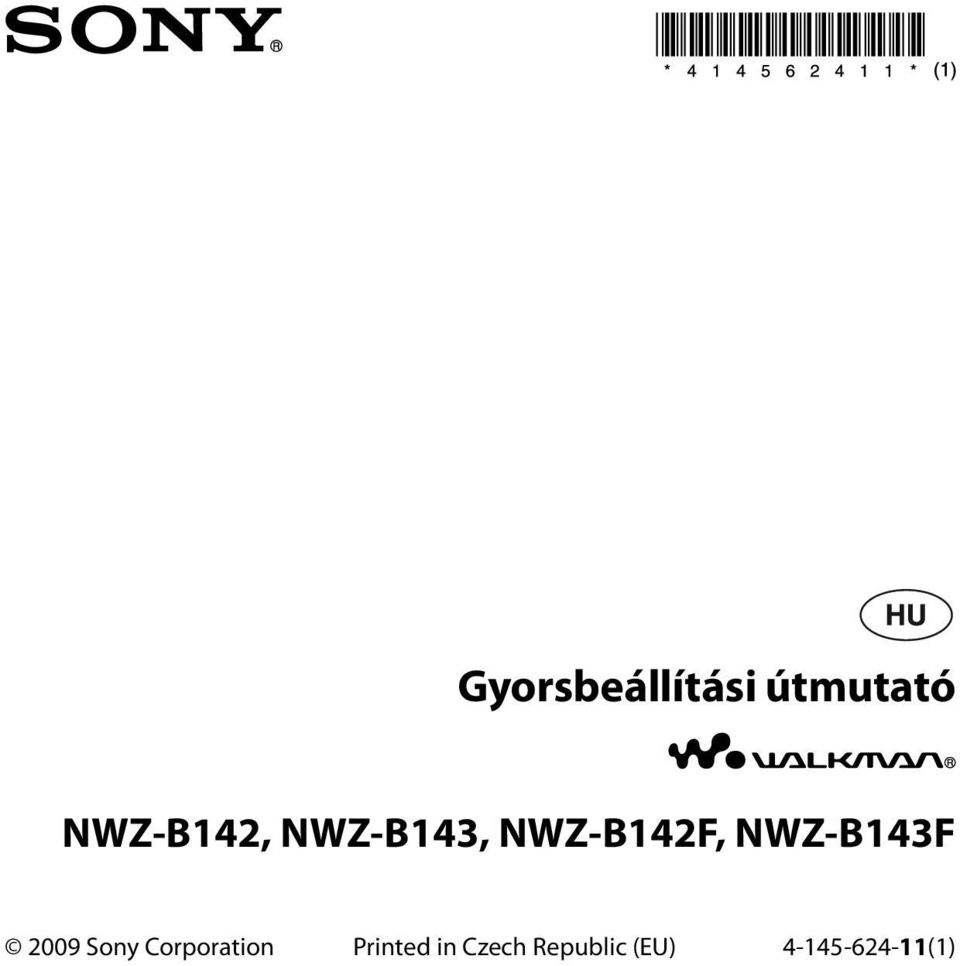 NWZ-B143F 2009 Sony Corporation