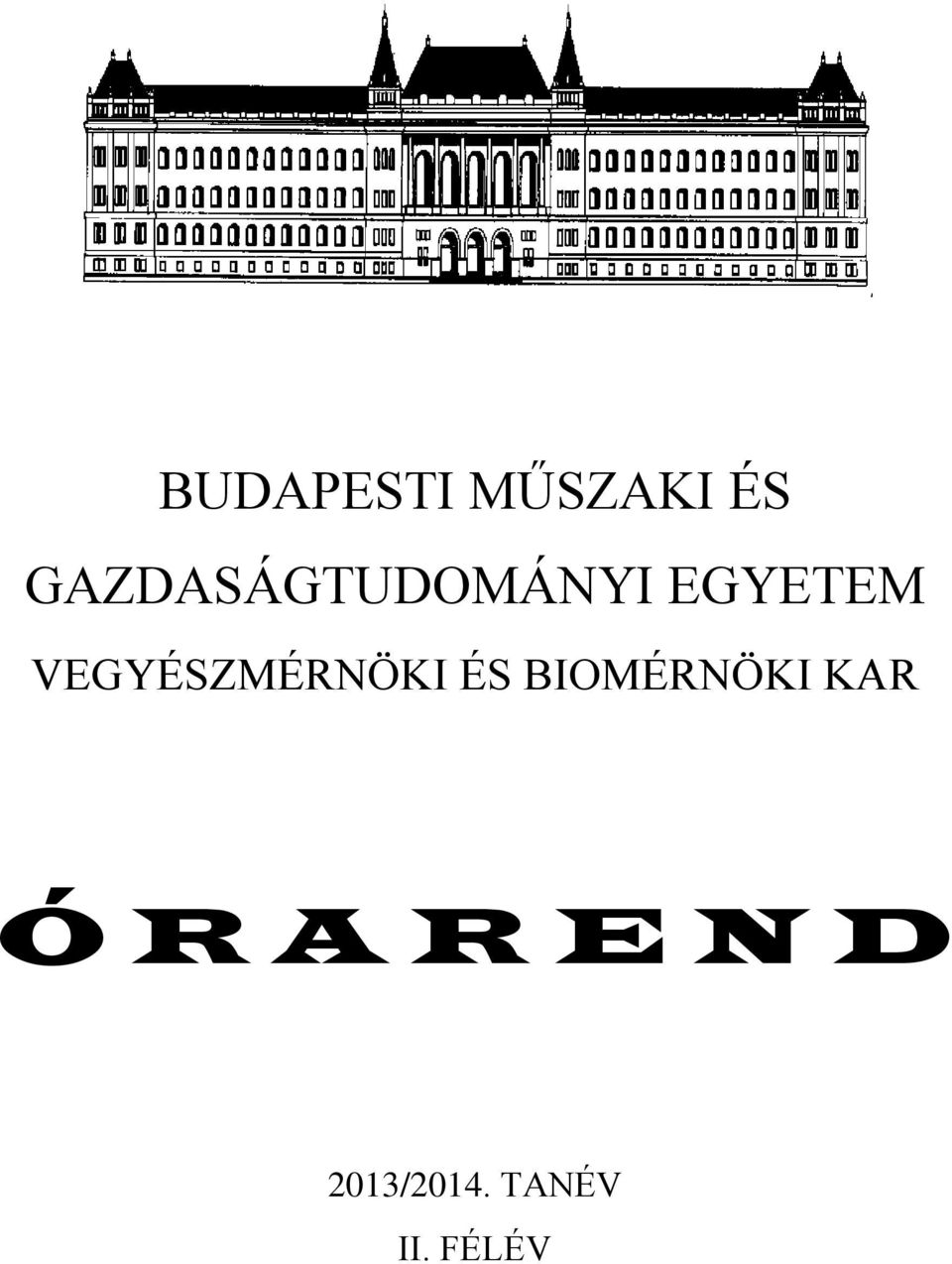 VEGYÉSZMÉRNÖKI ÉS BIOMÉRNÖKI
