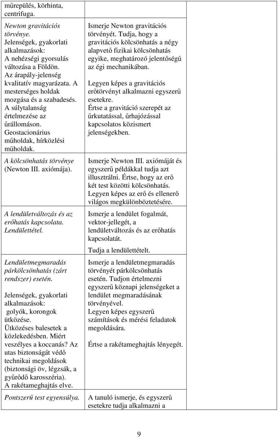 A lendületváltozás és az erőhatás kapcsolata. Lendülettétel. Lendületmegmaradás párkölcsönhatás (zárt rendszer) esetén. Jelenségek, gyakorlati alkalmazások: golyók, korongok ütközése.