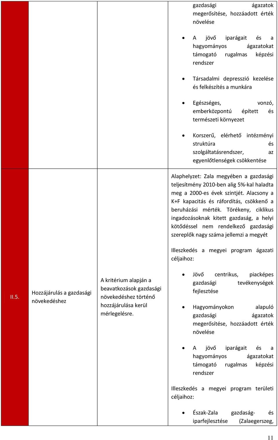 gazdasági teljesítmény 2010-ben alig 5%-kal haladta meg a 2000-es évek szintjét. Alacsony a K+F kapacitás és ráfordítás, csökkenő a beruházási mérték.