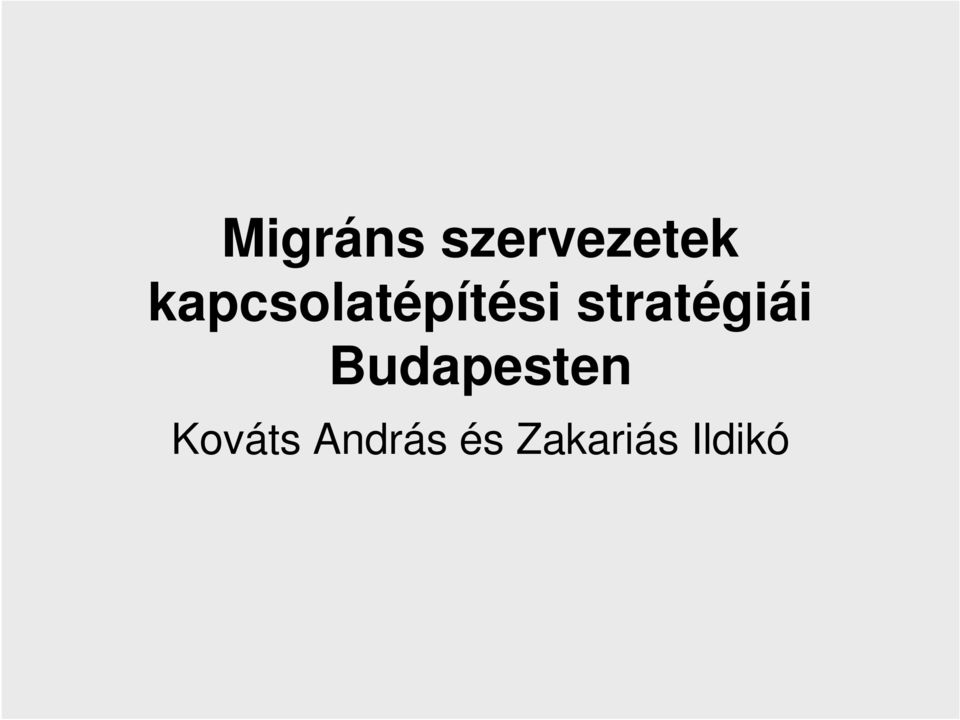 stratégiái Budapesten