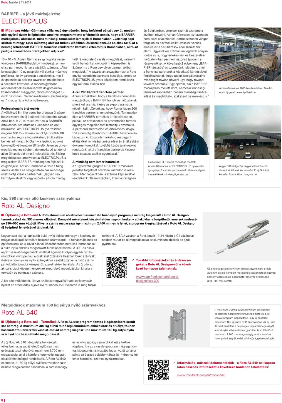 A Roto ablak-, és ajtótechnológia üzletágának partner és dolgozói  információs magazinja - PDF Ingyenes letöltés