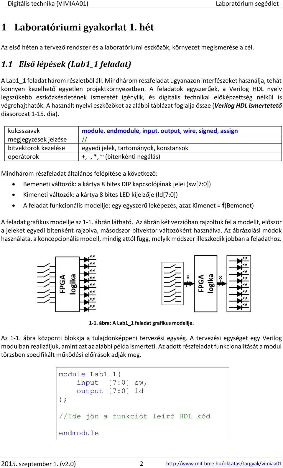 A feladatok egyszerűek, a Verilog HDL nyelv legszűkebb eszközkészletének ismeretét igénylik, és digitális technikai előképzettség nélkül is végrehajthatók.