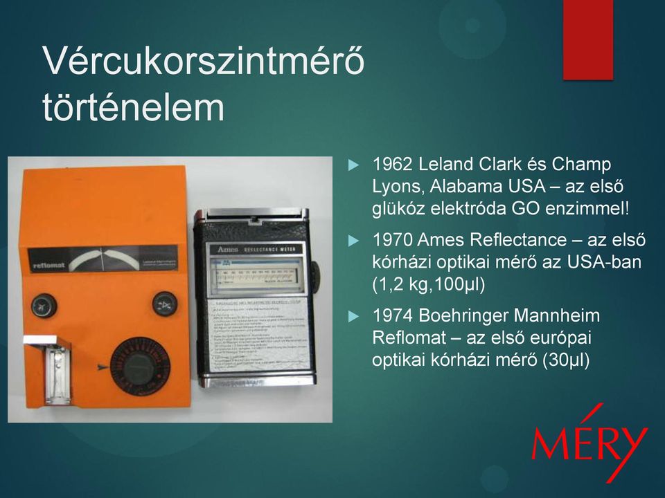 1970 Ames Reflectance az első kórházi optikai mérő az USA-ban (1,2