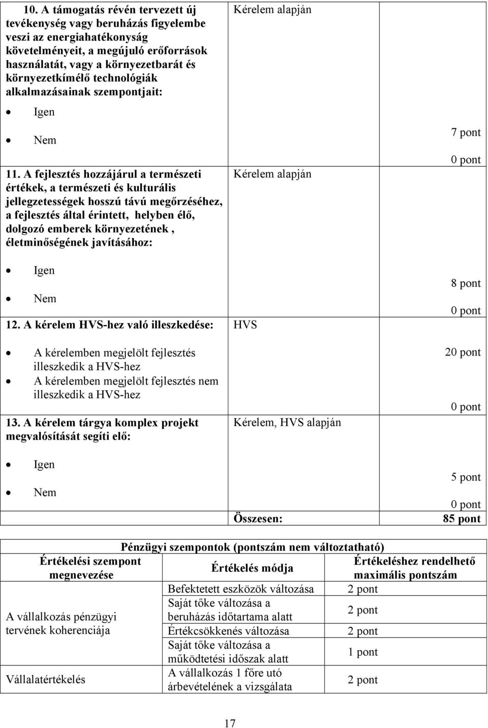 A fejlesztés hozzájárul a természeti értékek, a természeti és kulturális jellegzetességek hosszú távú megőrzéséhez, a fejlesztés által érintett, helyben élő, dolgozó emberek környezetének,