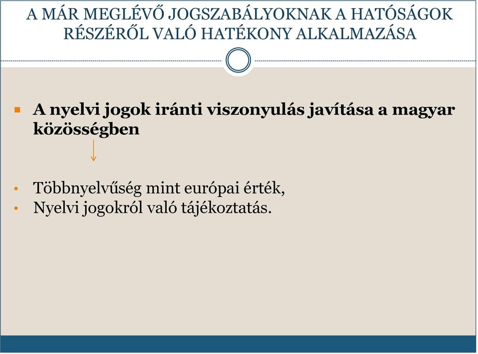 viszonyulás javítása a magyar közösségben