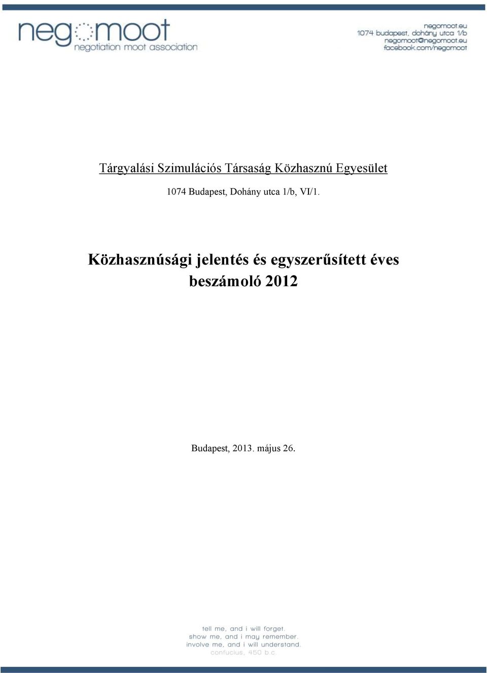 VI/1. Közhasznúsági jelentés és