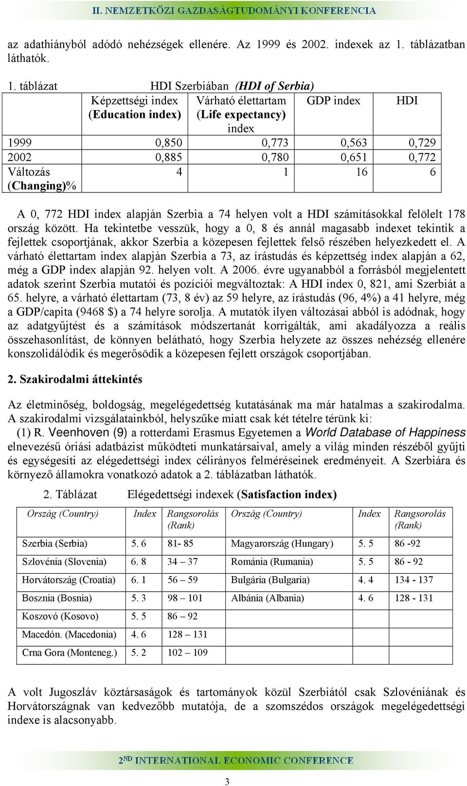 táblázatban láthatók. 1.