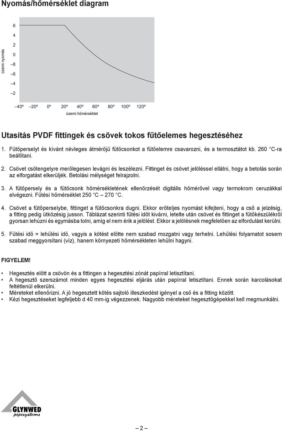 Fittinget és csövet jelöléssel ellátni, hogy a betolás során az elforgatást elkerüljék. Betolási mélységet felrajzolni. 3.