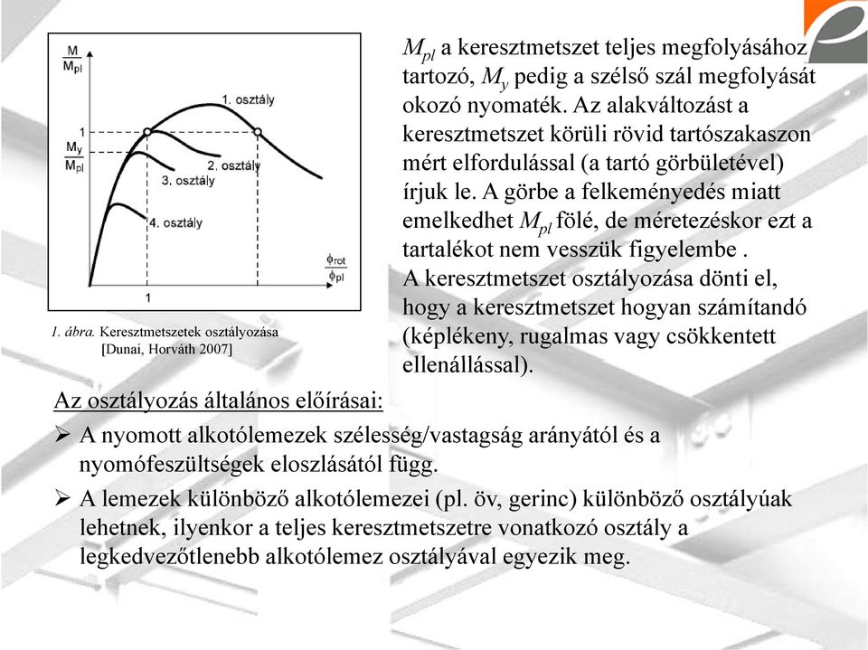 Az alakváltozást a keresztmetszet körüli rövid tartószakaszon mért elfordulással (a tartó görbületével) írjuk le.