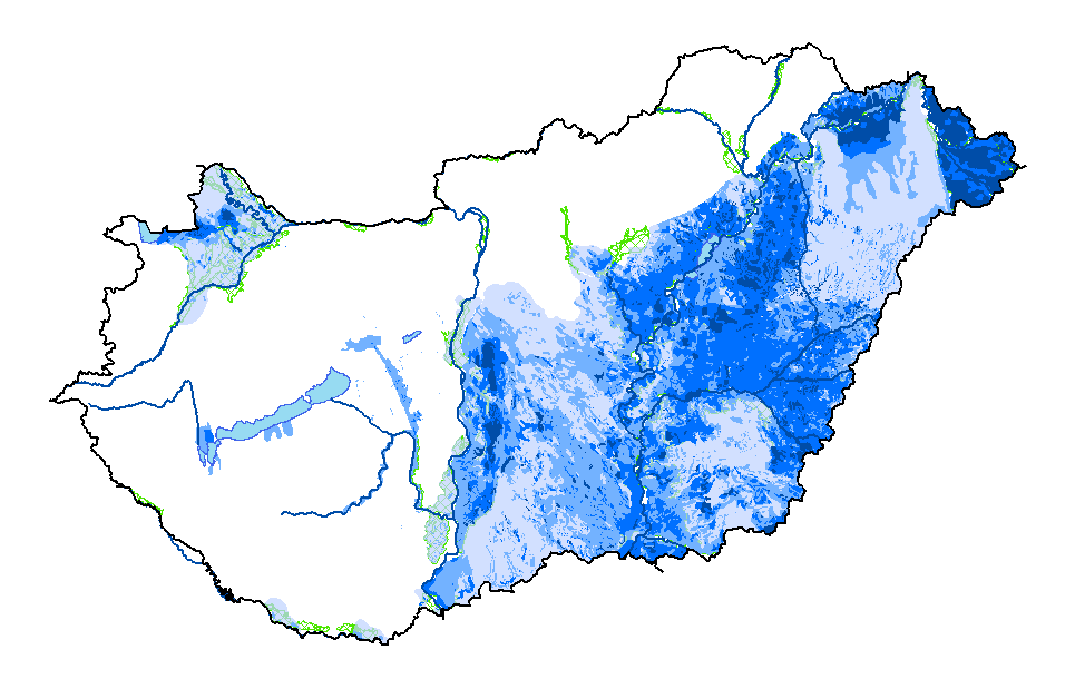 Szabályozó ökoszisztéma-szolgáltatások deficitje Árvízveszély -