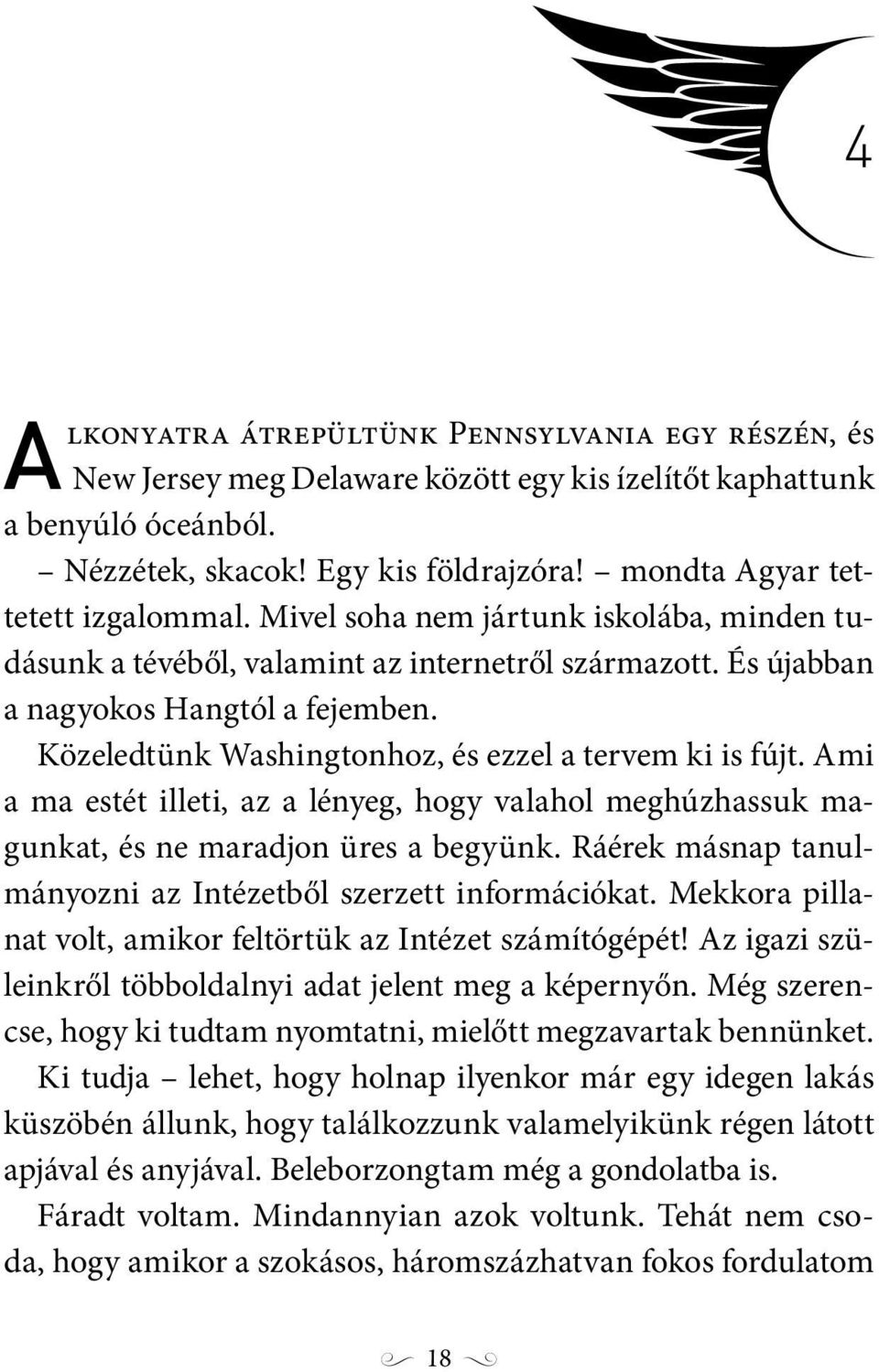 Közeledtünk Washingtonhoz, és ezzel a tervem ki is fújt. Ami a ma estét illeti, az a lényeg, hogy valahol meghúzhassuk magunkat, és ne maradjon üres a begyünk.