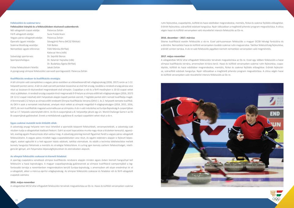 (nők) Szövetségi sportorvos: Dr. Seprődi Bence Sportpszichológus: Dr. Kalamár Hajnalka (nők) Dr.