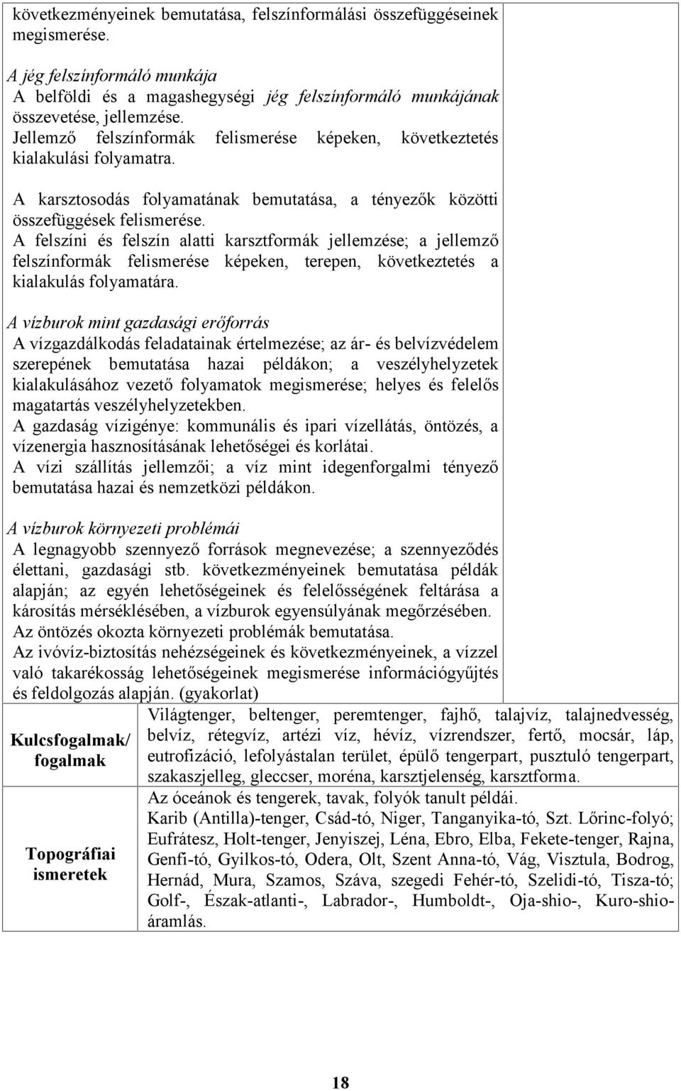 A felszíni és felszín alatti karsztformák jellemzése; a jellemző felszínformák felismerése képeken, terepen, következtetés a kialakulás folyamatára.