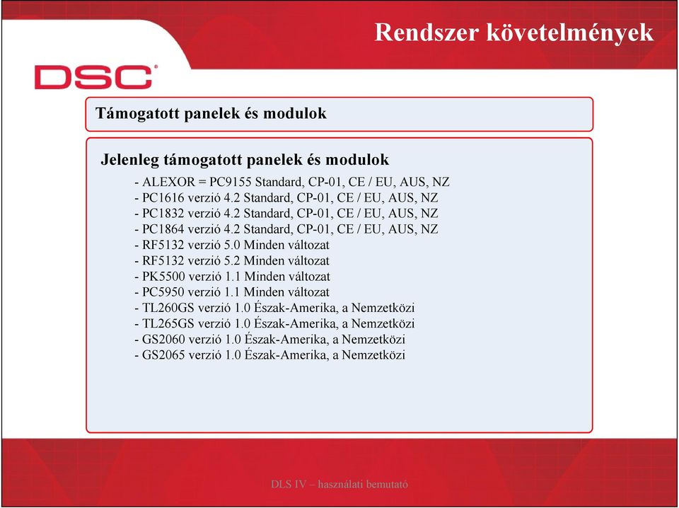 2 Standard, CP-01, CE / EU, AUS, NZ -RF5132 verzió 5.0 Minden változat -RF5132 verzió 5.2 Minden változat - PK5500 verzió 1.1 Minden változat - PC5950 verzió 1.