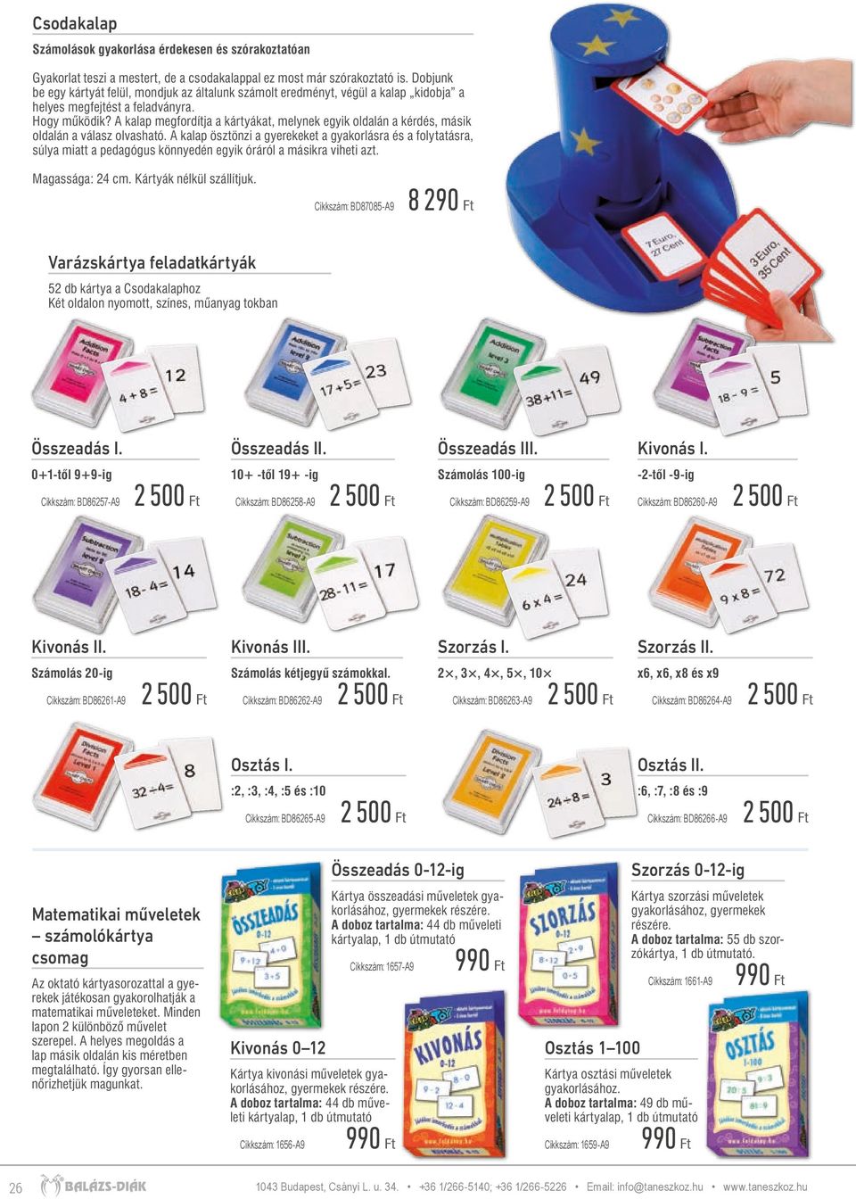 A kalap megfordítja a kártyákat, melynek egyik oldalán a kérdés, másik oldalán a válasz olvasható.