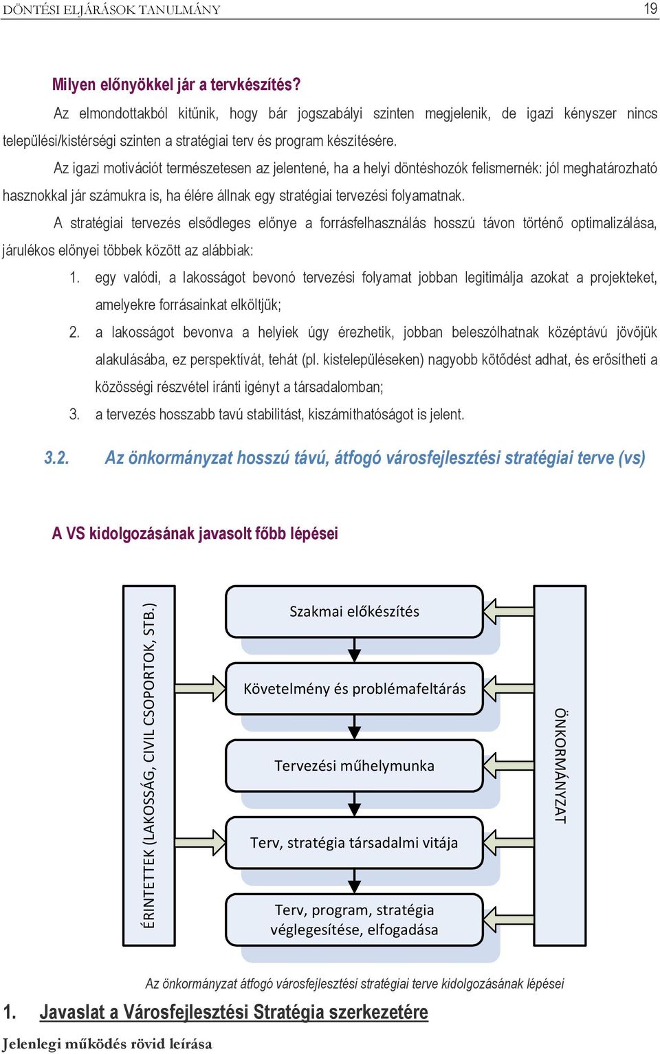 Az igazi motivációt természetesen az jelentené, ha a helyi döntéshozók felismernék: jól meghatározható hasznokkal jár számukra is, ha élére állnak egy stratégiai tervezési folyamatnak.