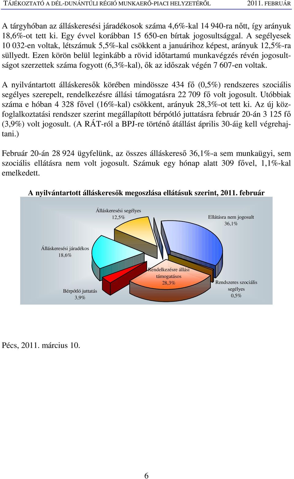 Ezen körön belül leginkább a rövid idıtartamú munkavégzés révén jogosultságot szerzettek száma fogyott (6,3%-kal), ık az idıszak végén 7 607-en voltak.