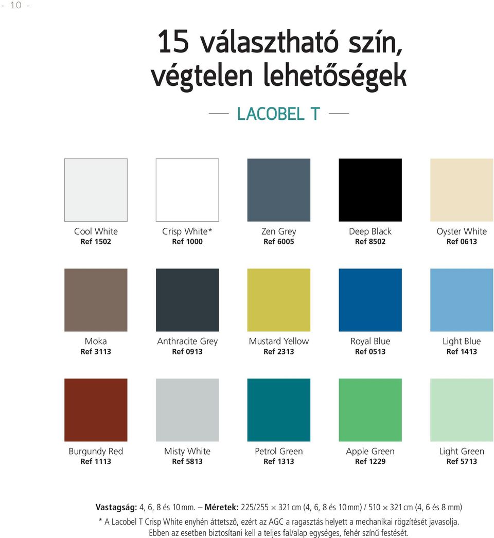 Dekorációs üveg. Fókuszban az edzhető lakkozott üveg. lacobel t - PDF  Ingyenes letöltés