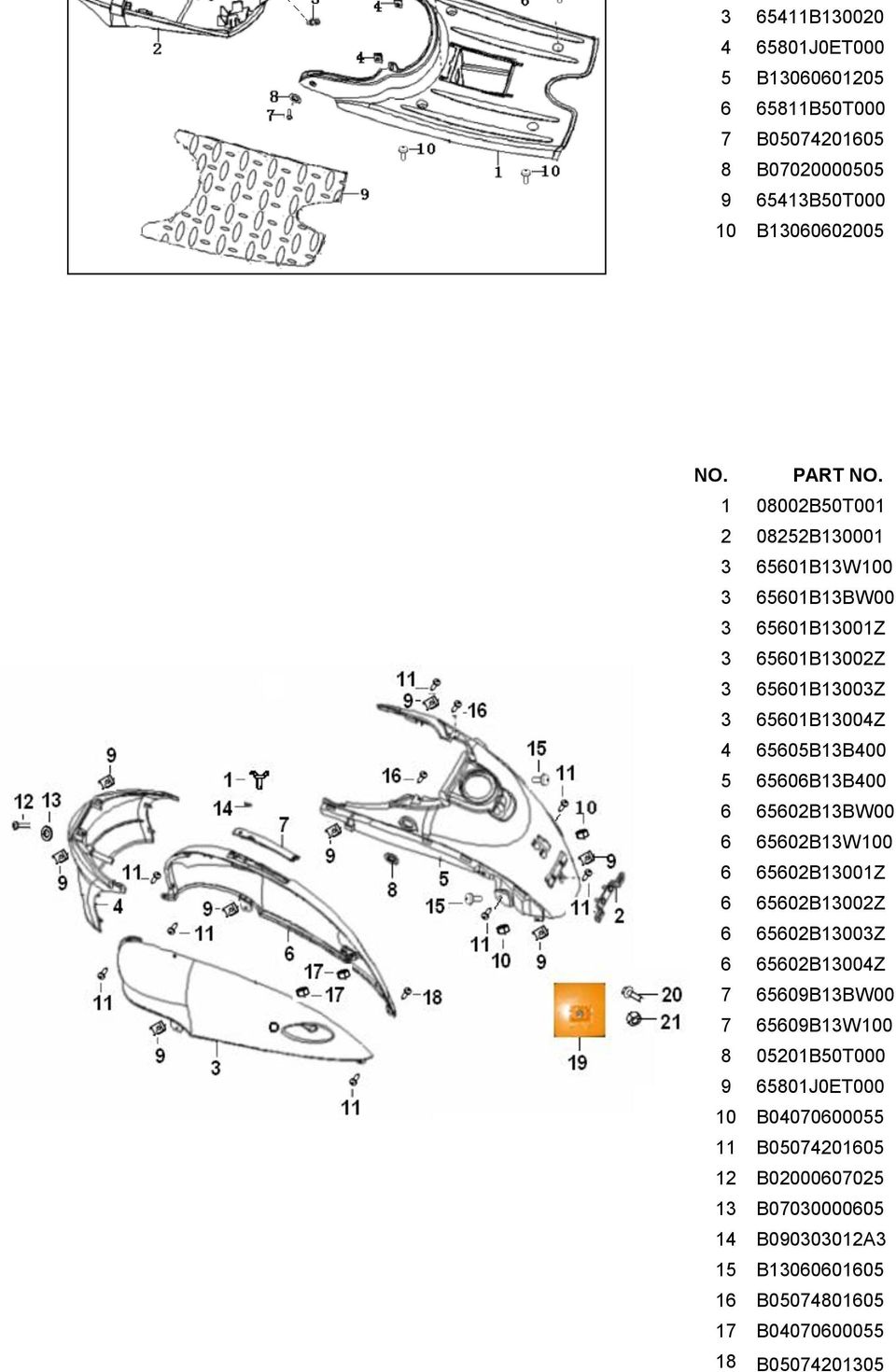 65602B13BW00 6 65602B13W100 6 65602B13001Z 6 65602B13002Z 6 65602B13003Z 6 65602B13004Z 7 65609B13BW00 7 65609B13W100 8 05201B50T000 9