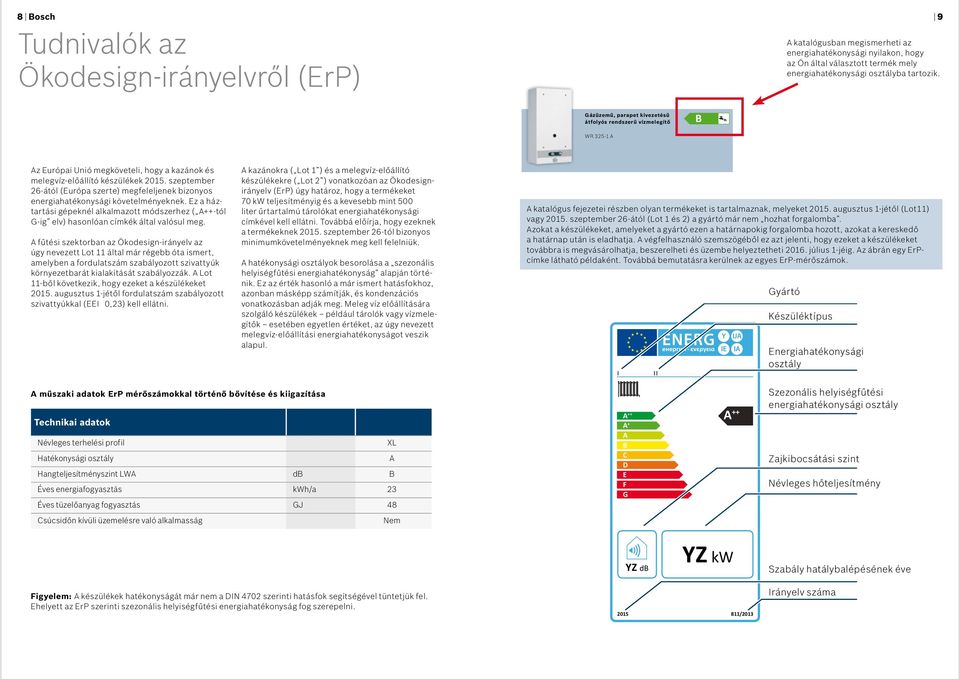 szeptember 26-ától (Európa szerte) megfeleljenek bizonyos energiahatékonysági követelményeknek. Ez a háztartási gépeknél alkalmazott módszerhez ( A++-tól G-ig elv) hasonlóan címkék által valósul meg.