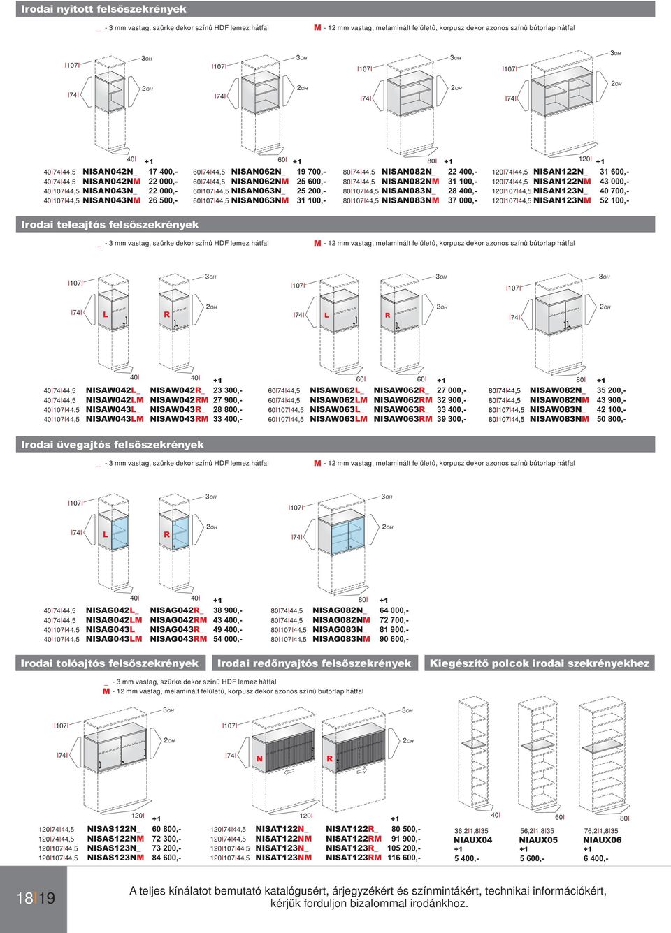 NISAN042NM 22 000,- 60I74I44,5 NISAN062NM 25 600,- 80I74I44,5 NISAN082NM 31 100,- 120I74I44,5 NISAN122NM 43 000,- 40I107I44,5 NISAN043N_ 22 000,- 60I107I44,5 NISAN063N_ 25 200,- 80I107I44,5