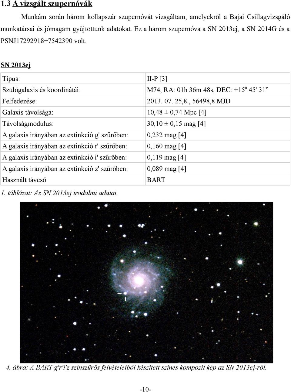 , 56498,8 MJD Galaxis távolsága: 10,48 ± 0,74 Mpc [4] Távolságmodulus: 30,10 ± 0,15 mag [4] A galaxis irányában az extinkció g' szűrőben: 0,232 mag [4] A galaxis irányában az extinkció r' szűrőben: