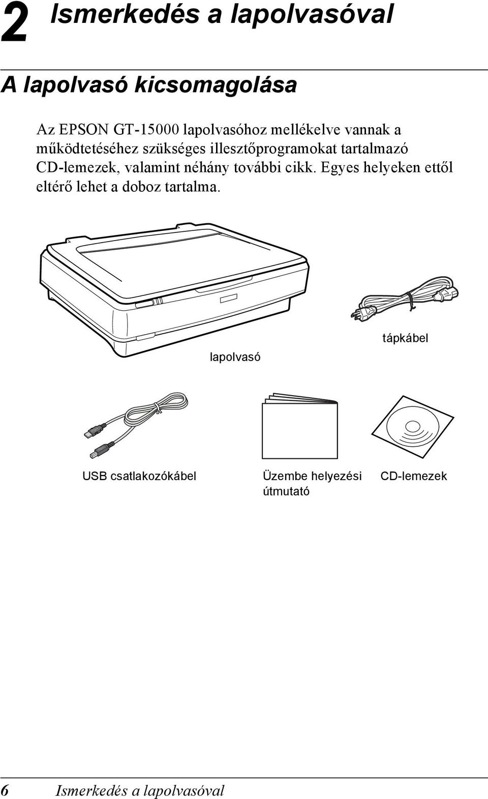 valamint néhány további cikk. Egyes helyeken ettől eltérő lehet a doboz tartalma.
