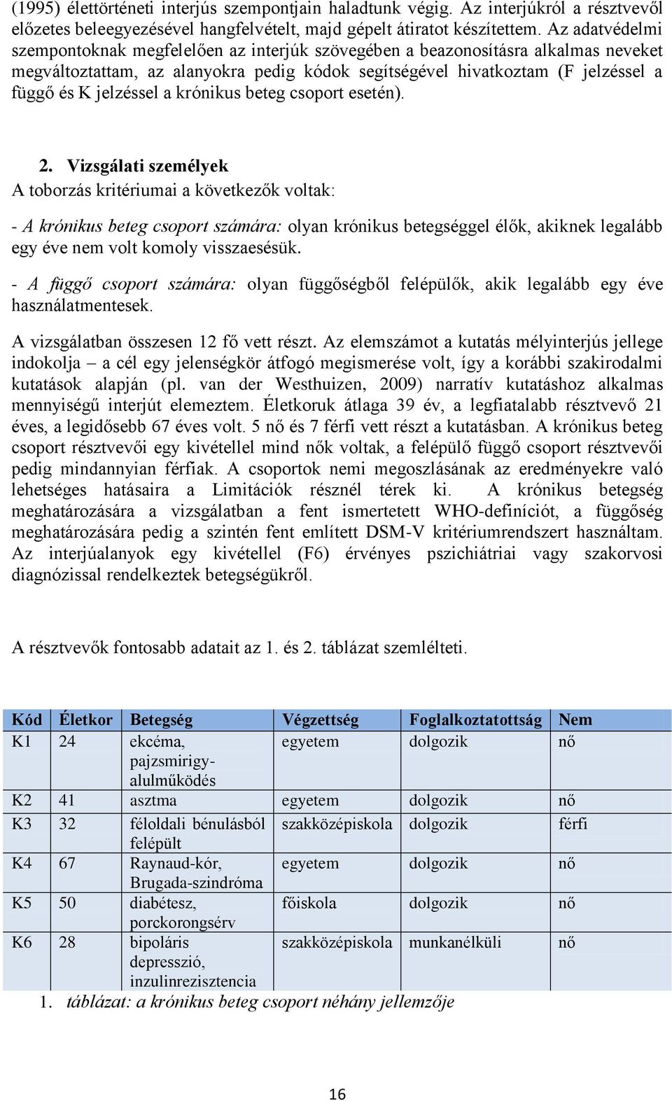 jelzéssel a krónikus beteg csoport esetén). 2.