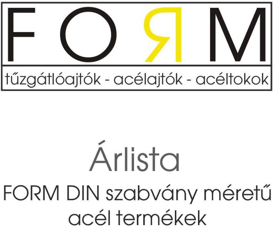 Árlista FORM DIN