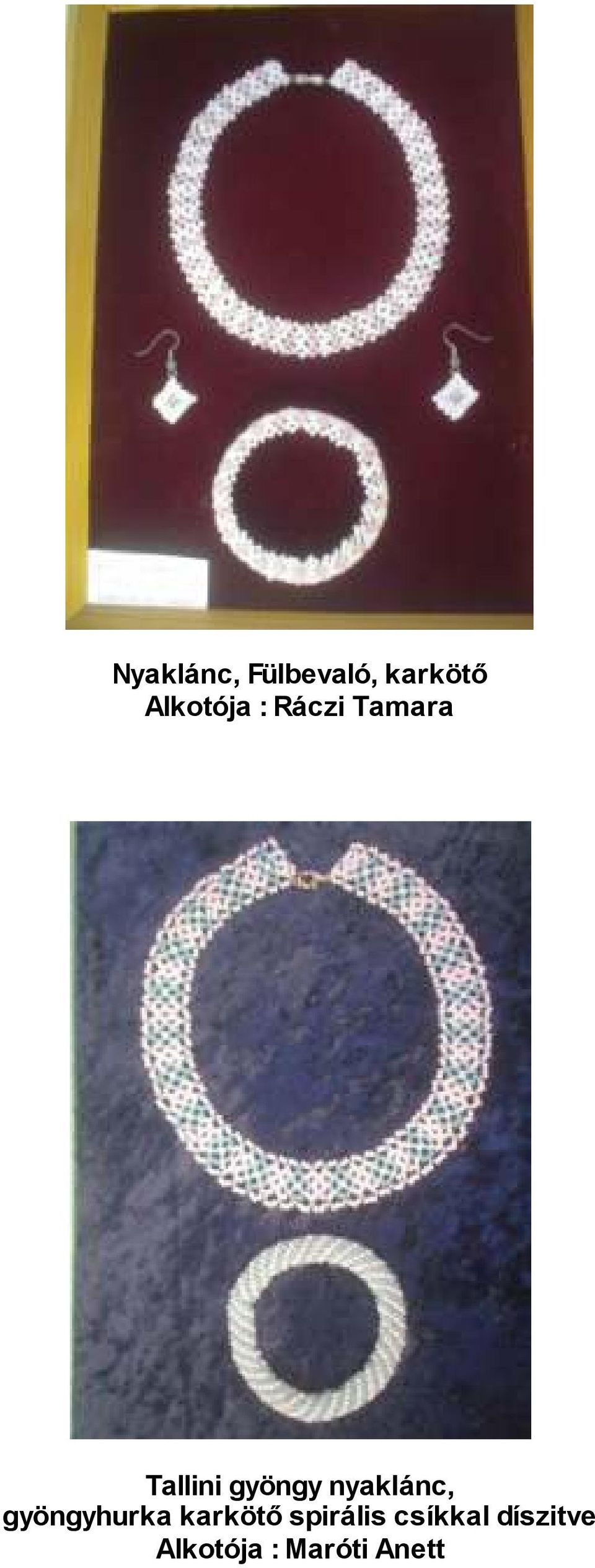 gyöngy nyaklánc, gyöngyhurka karkötı