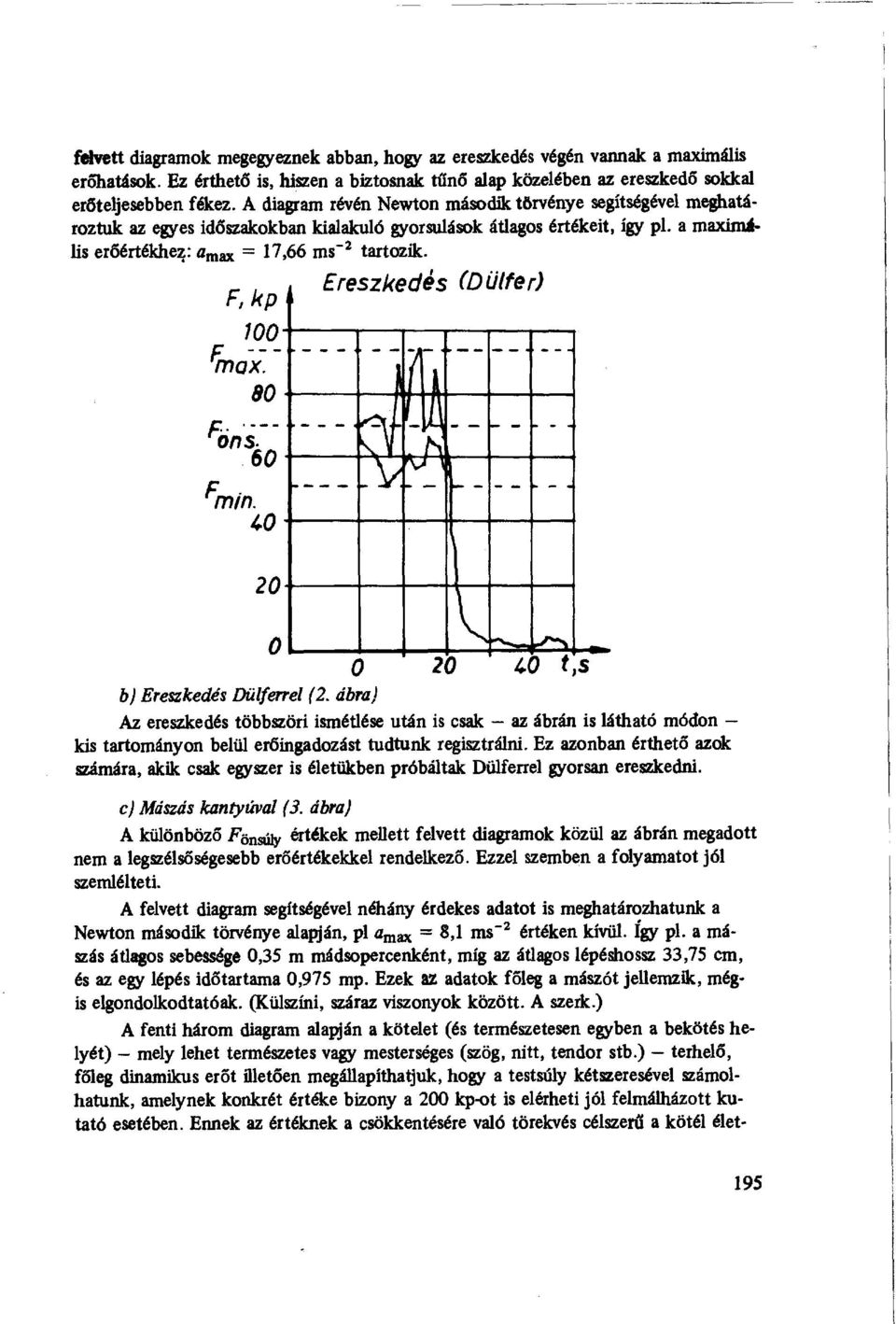 Ereszkedés (Dülfer) F, kp 1 Finox. 8 öns.- 6 ^--- Fmin. 4 2 b) Ereszkedés Dülferrel (2. ábra) 2 4.