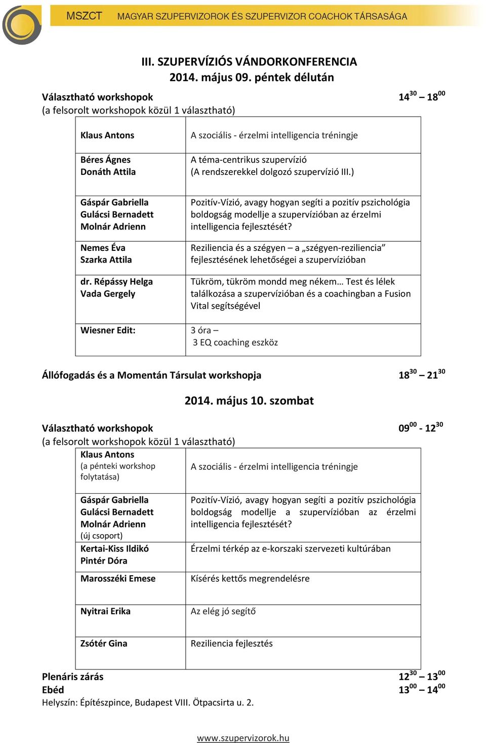 szupervízió (A rendszerekkel dolgozó szupervízió III.) Gáspár Gabriella Gulácsi Bernadett Molnár Adrienn Nemes Éva Szarka Attila dr.