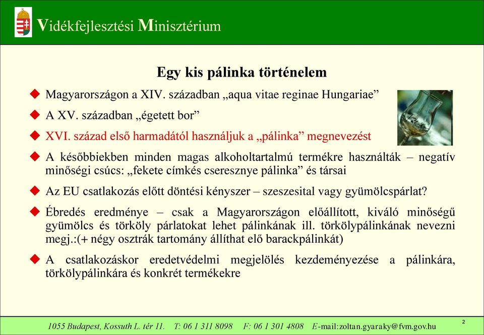 pálinka és társai Az EU csatlakozás előtt döntési kényszer szeszesital vagy gyümölcspárlat?