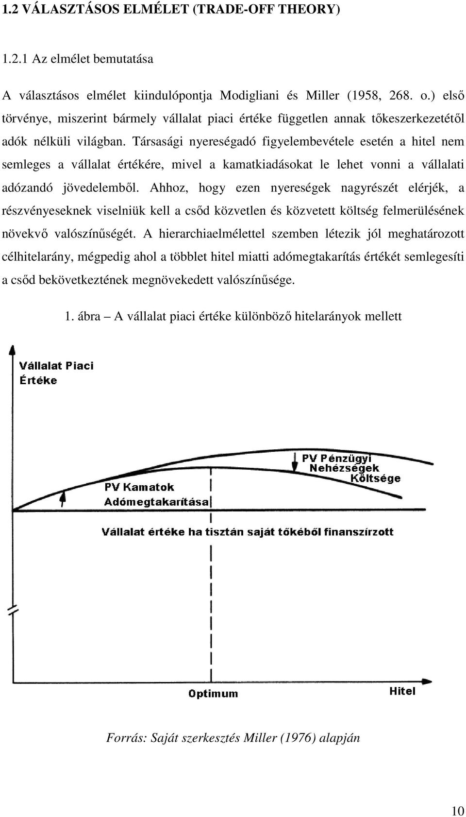 Társasági nyereségadó figyelembevéele eseén a hiel nem semleges a vállala érékére, mivel a kamakiadásoka le lehe vonni a vállalai adózandó jövedelembıl.
