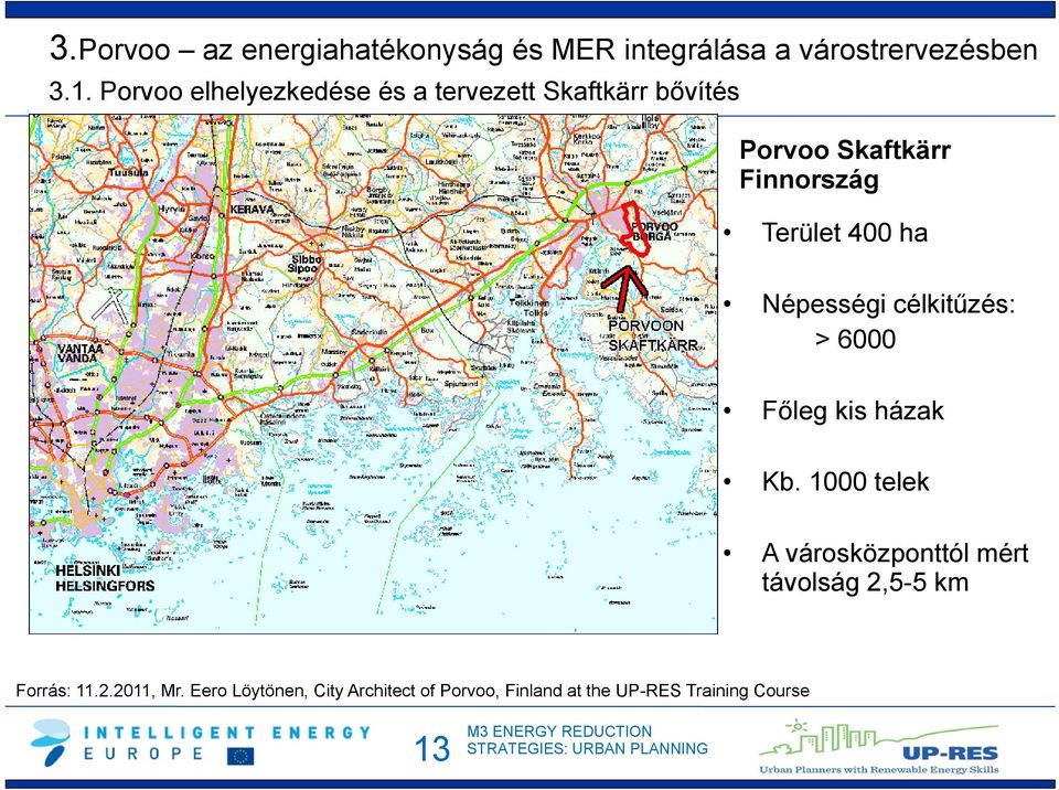 ha Népességi célkitűzés: > 6000 Főleg kis házak Kb.